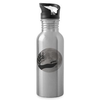 Ameise Zeichnung - Trinkflasche mit integriertem Trinkhalm - Lightsilver - Rechts