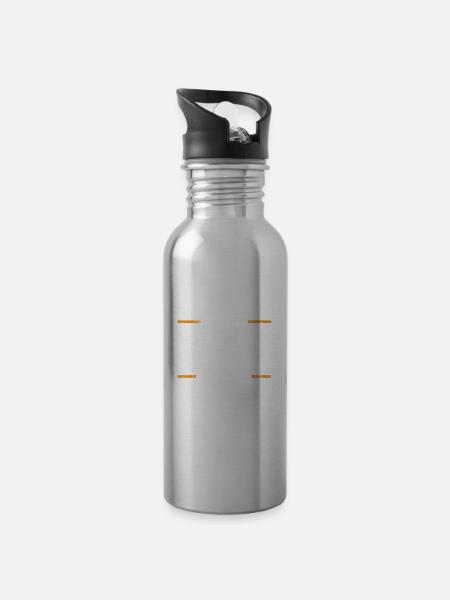Road bike therapy bike gift idea saying - Water bottle with straw - silver