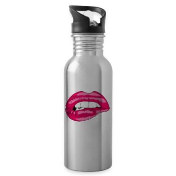 Team Braut weiss Junggesellenabschied Team shirt - Trinkflasche mit integriertem Trinkhalm - Lightsilver - Rechts