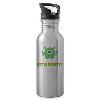 Kids petit monstre de dinosaure t-shirt - Gourde avec paille intégrée - argent clair - Droite