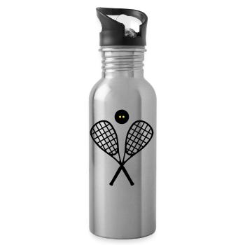 Squash - Trinkflasche mit integriertem Trinkhalm - Lightsilver - Rechts
