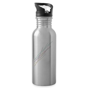 Pilot Bunt fliegende Spitfire Flugzeuge - Trinkflasche mit integriertem Trinkhalm - Lightsilver - Rechts