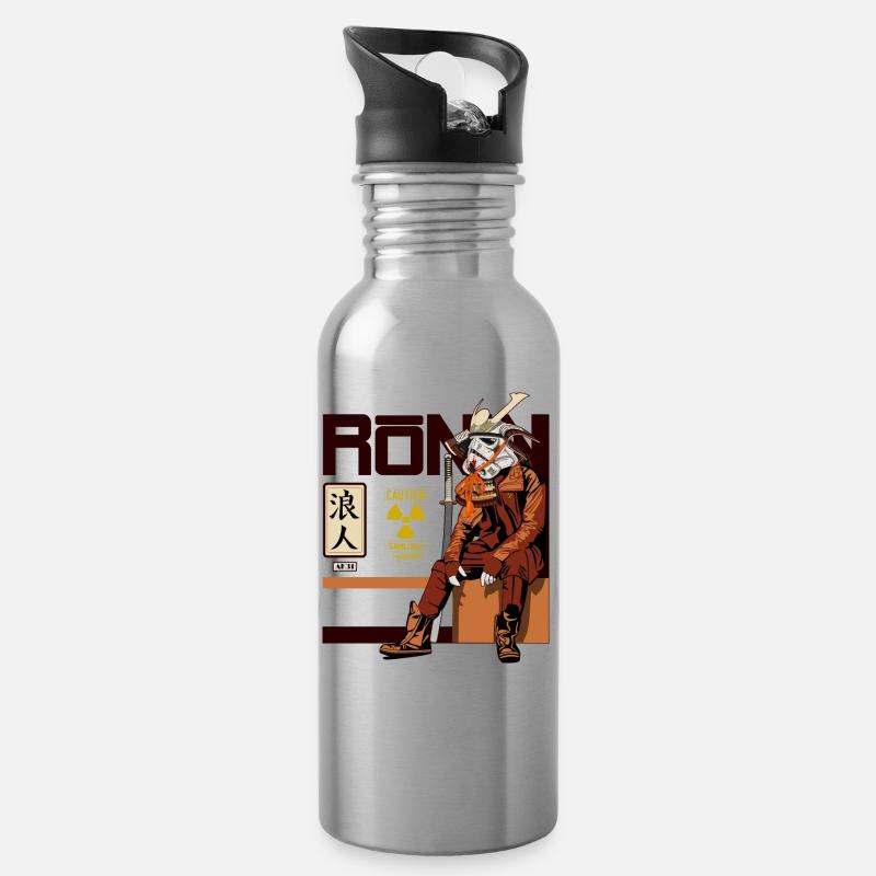 Ronin - Gourde avec paille intégrée - argent clair