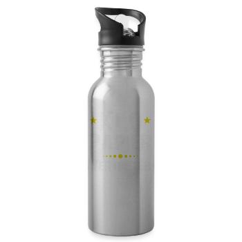 Klopapier Corona Hamsterkauf Hygenieartikel - Trinkflasche mit integriertem Trinkhalm - Lightsilver - Rechts
