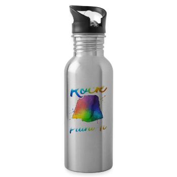 Artistic Give Me a Rock And I'll Paint It Painter - Water bottle with straw - silver - Right
