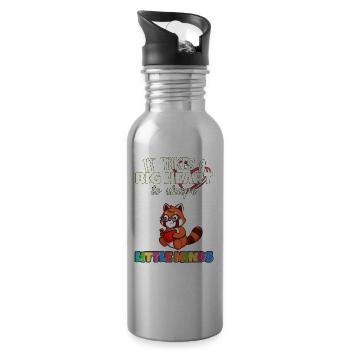 It Takes A Big Heart To Shape Little Minds Teacher - Trinkflasche mit integriertem Trinkhalm - Lightsilver - Rechts