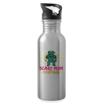 C’est mon costume de maman effrayant drôle Halloween - Gourde avec paille intégrée - argent clair - Droite