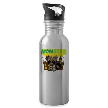 Momster Monster Mom Scary Halloween Mommy Costume - Trinkflasche mit integriertem Trinkhalm - Lightsilver - Rechts