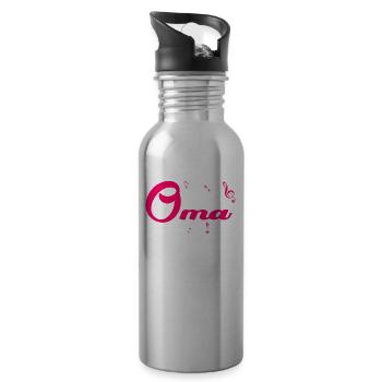 Schlager Grandma Costume Schlager Party Outfit - Water bottle with straw - silver - Right