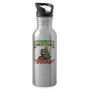 Family Matching Christmas Squad X-Mas Holidays - Trinkflasche mit integriertem Trinkhalm - Lightsilver - Rechts