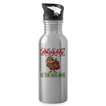 Coquin est le nouveau Noël de Noël Nice - Gourde avec paille intégrée - argent clair - Droite