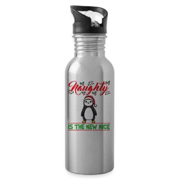 Coquin est le nouveau Noël de Noël Nice - Gourde avec paille intégrée - argent clair - Droite