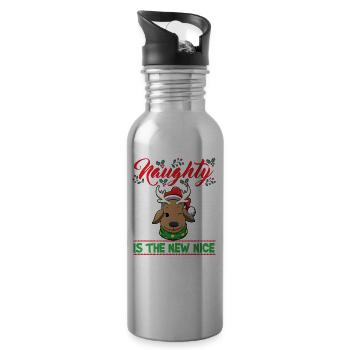 Coquin est le nouveau Noël de Noël Nice - Gourde avec paille intégrée - argent clair - Droite