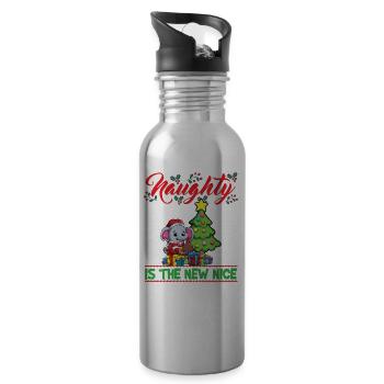 Coquin est le nouveau Noël de Noël Nice - Gourde avec paille intégrée - argent clair - Droite