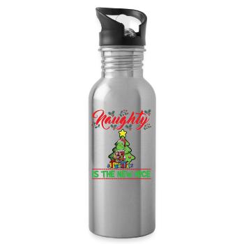Coquin est le nouveau Noël de Noël Nice - Gourde avec paille intégrée - argent clair - Droite