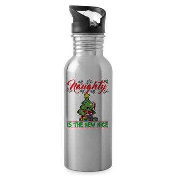 Coquin est le nouveau Noël de Noël Nice - Gourde avec paille intégrée - argent clair - Droite