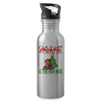 Coquin est le nouveau Noël de Noël Nice - Gourde avec paille intégrée - argent clair - Droite