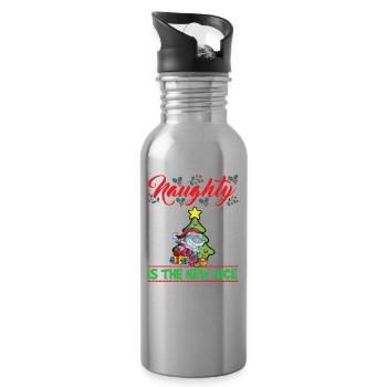 Coquin est le nouveau Noël de Noël Nice - Gourde avec paille intégrée - argent clair - Droite