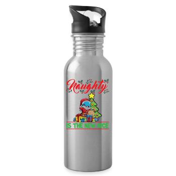 Coquin est le nouveau Noël de Noël Nice - Gourde avec paille intégrée - argent clair - Droite