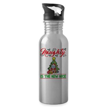 Coquin est le nouveau Noël de Noël Nice - Gourde avec paille intégrée - argent clair - Droite
