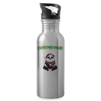 Christmas Squad X-Mas Animals Family Matching Xmas - Trinkflasche mit integriertem Trinkhalm - Lightsilver - Rechts