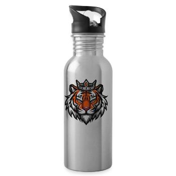 Tiger Krone - Trinkflasche mit integriertem Trinkhalm - Lightsilver - Rechts