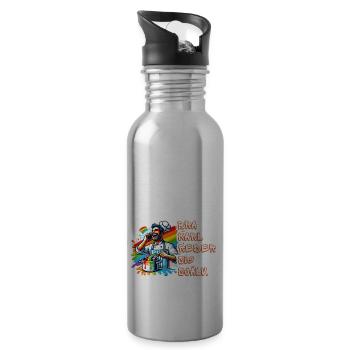 Good man takes care of himself - cooking joy - Water bottle with straw - silver - Right