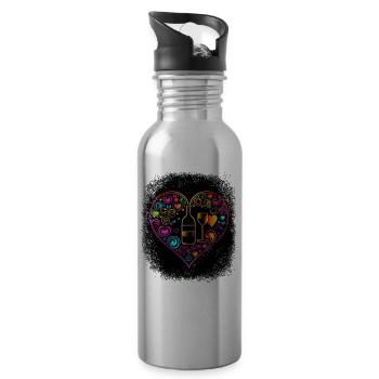 sexuality statement jokes cool fun social justice - Water bottle with straw - silver - Right