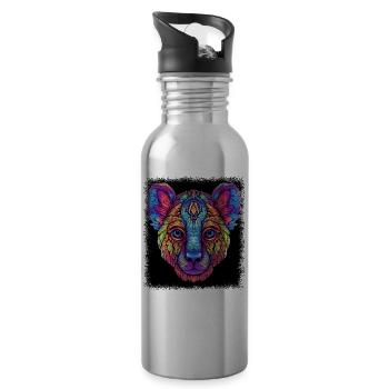 koala bear funny sayings sayings joke gift idea - Trinkflasche mit integriertem Trinkhalm - Lightsilver - Rechts