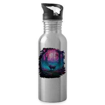 blowjob humor tshirt bratwurst funny sayings - Trinkflasche mit integriertem Trinkhalm - Lightsilver - Rechts