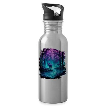 Always Barbecue Fun Blowjob Cow Bratwurst Eggs - Water bottle with straw - silver - Right