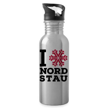 Nordstau 2color - Water bottle with straw - silver - Right