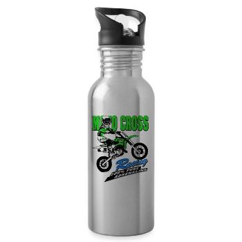 Enfants Motocross - KIDS MX - Gourde avec paille intégrée - argent clair - Droite