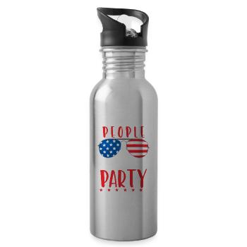 Sunglasses USA Party 4 juillet - Gourde avec paille intégrée - argent clair - Droite