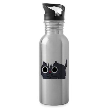 Statement Witziger Spruch Sarkasmus Katzen - Trinkflasche mit integriertem Trinkhalm - Lightsilver - Rechts