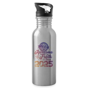 2025 awesome fresh - Trinkflasche mit integriertem Trinkhalm - Lightsilver - Rechts