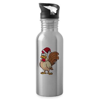 Hahn Comic Christmas - Water bottle with straw - silver - Right