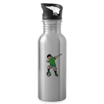 Mir Reicht's Fußball Jungs Fußballspieler - Trinkflasche mit integriertem Trinkhalm - Lightsilver - Rechts