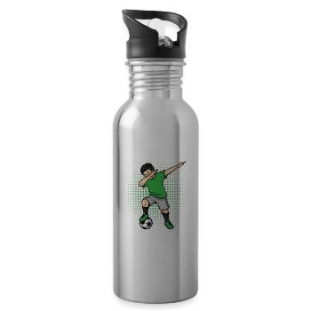 Jungen Mir Reicht's Fußball Lustiges Fußballspiele - Trinkflasche mit integriertem Trinkhalm - Lightsilver - Rechts