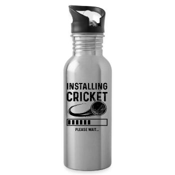 Install cricket - Water bottle with straw - silver - Right