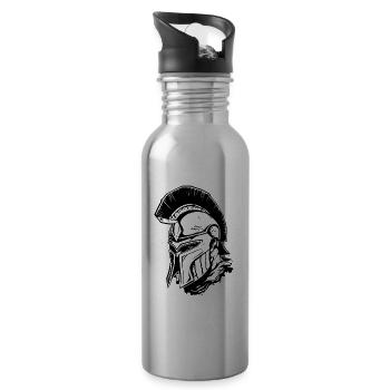 Spartan Warrior Sparta Head - Gourde avec paille intégrée - argent clair - Droite