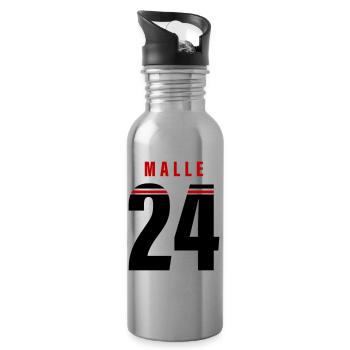 Malle 24 - Gourde avec paille intégrée - argent clair - Droite