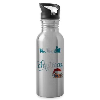Family Christmas 2023 - Trinkflasche mit integriertem Trinkhalm - Lightsilver - Rechts