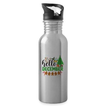 Hello December - Water bottle with straw - silver - Right