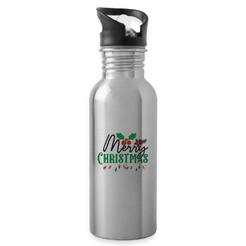 Joyeux Noël Candy Light - Gourde avec paille intégrée - argent clair - Droite
