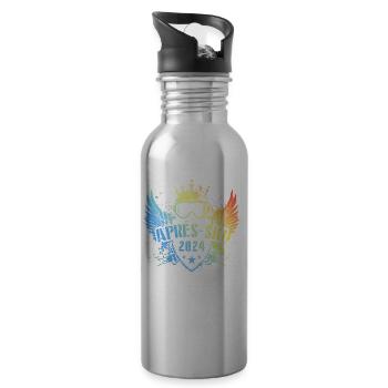 Après Ski 2024 Saying Colorful - Water bottle with straw - silver - Right