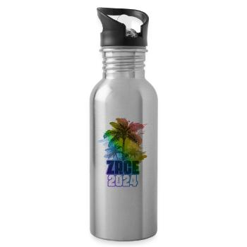 Zrce 2024 Kroatien Party Urlaub - Trinkflasche mit integriertem Trinkhalm - Lightsilver - Rechts