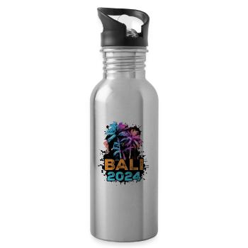 Visite de Bali 2024 - Gourde avec paille intégrée - argent clair - Droite