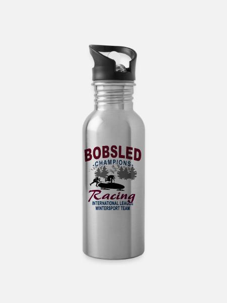 Bob - Bobsport - Trinkflasche mit integriertem Trinkhalm - Lightsilver
