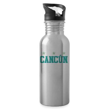 Cancun 2024 Mexico - Trinkflasche mit integriertem Trinkhalm - Lightsilver - Rechts
